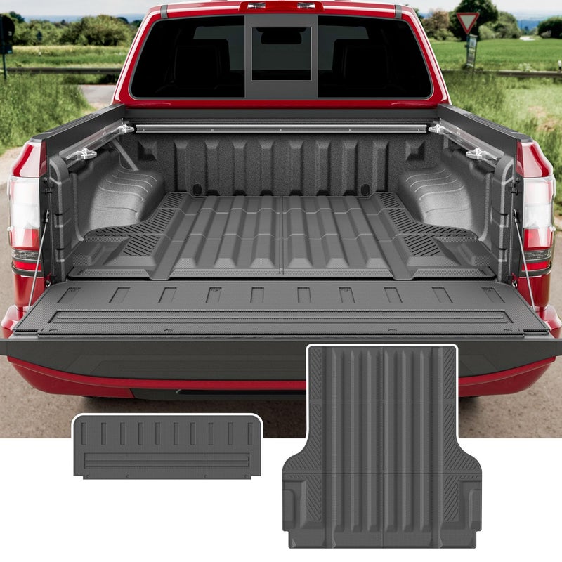 xipoqix Truck Mat Tailgate Mat Compatible with 20222026 Nissan Frontier TPE Truck Liner Replacement for 2022 2023 2024 2025 2026 Nissan Frontier Accessories Strip Style Tailgate MatTruck Mat